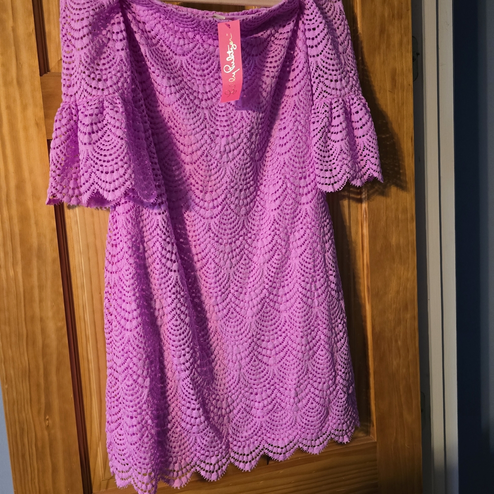 Lilly Pulitzer Pink Scalloped Lace Dress